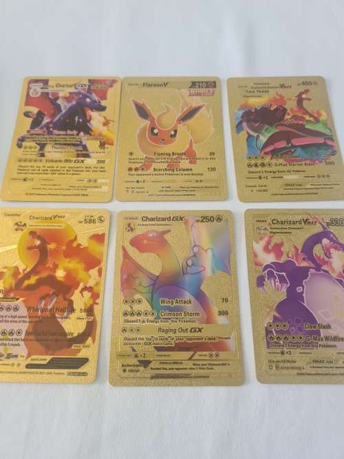 PACK OF 55 POKEMON METALLIC GOLD  CARDS