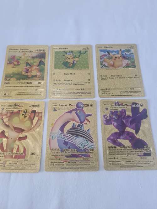 PACK OF 55 POKEMON METALLIC GOLD  CARDS