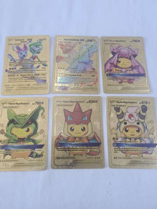 PACK OF 55 POKEMON METALLIC GOLD  CARDS