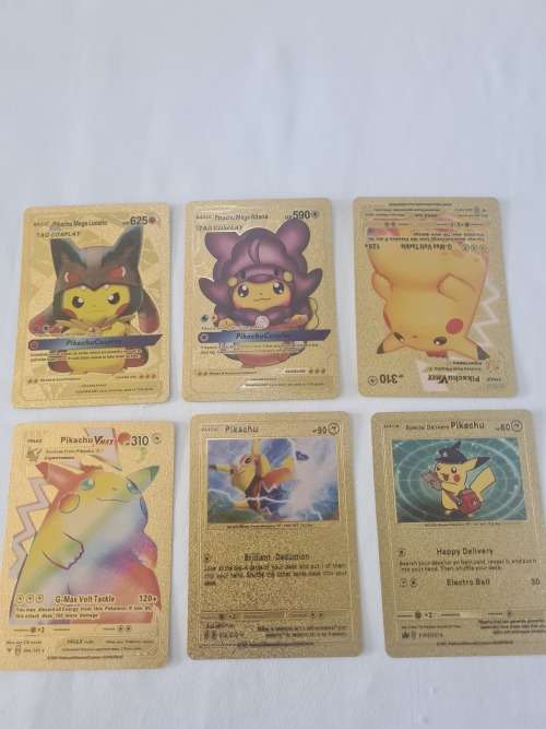 PACK OF 55 POKEMON METALLIC GOLD  CARDS