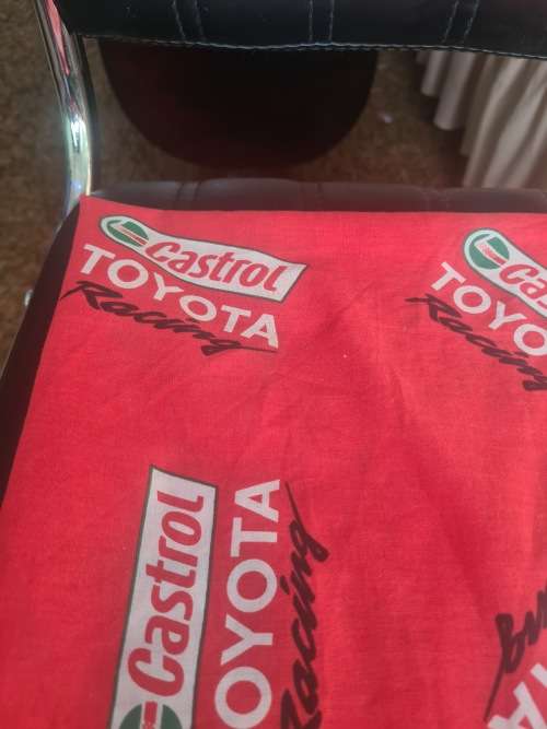 VINTAGE CASTROL TOYOYA COTTON CLOTH (54 x 54cm)