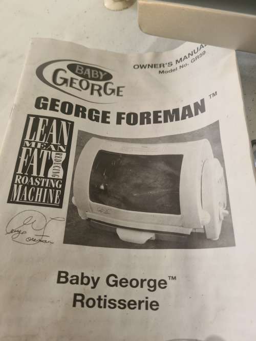 GEORGE FOREMAN ROTISSERIE(LEAN MEAN FAT ROASTING MACHINE)UNUSED