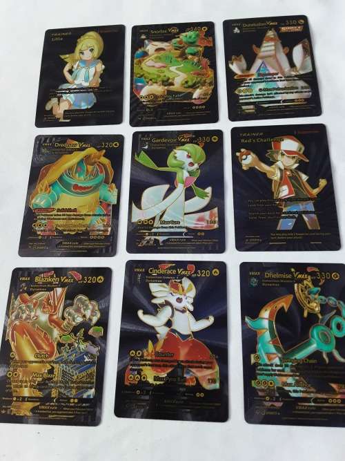 PACK OF 55 BLACK METALLIC POKEMAN CARDS
