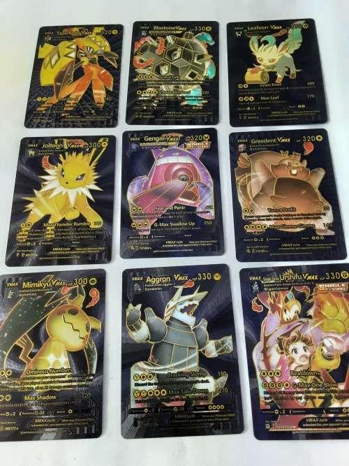 PACK OF 55 BLACK METALLIC POKEMAN CARDS
