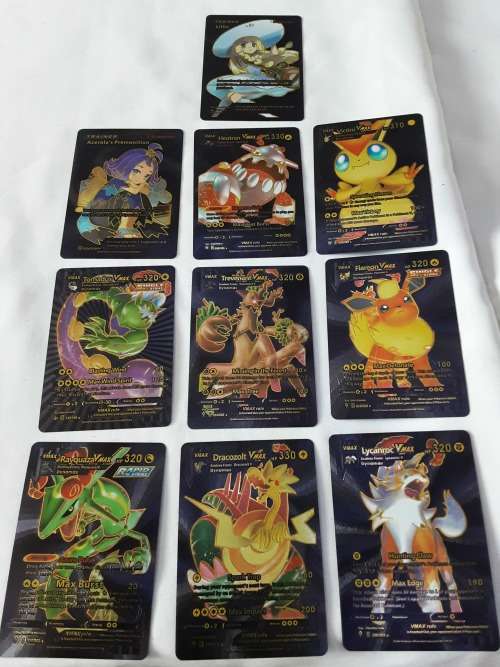 PACK OF 55 BLACK METALLIC POKEMAN CARDS