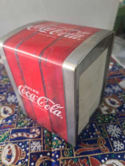 COCA COLA FRIDGE SHAPE METAL SERVIETTE DISPENSER