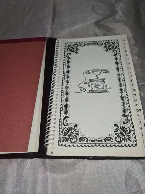 VINTAGE GREECE TELEPHONE BOOK WITH NOTEPAD (UNUSED)TOP METAL COVER