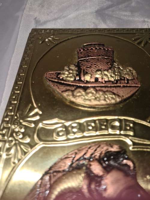 VINTAGE GREECE TELEPHONE BOOK WITH NOTEPAD (UNUSED)TOP METAL COVER