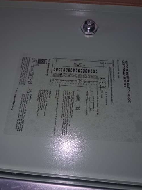 12 VDC,18 OUTPUT SWITCH MODE CCTV POWER SUPPLY