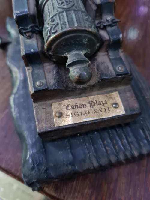 ANTIQUE BRONZE CANON(SIGLO XV11)DISPLAY ITEM-12 X 8 X 8CM