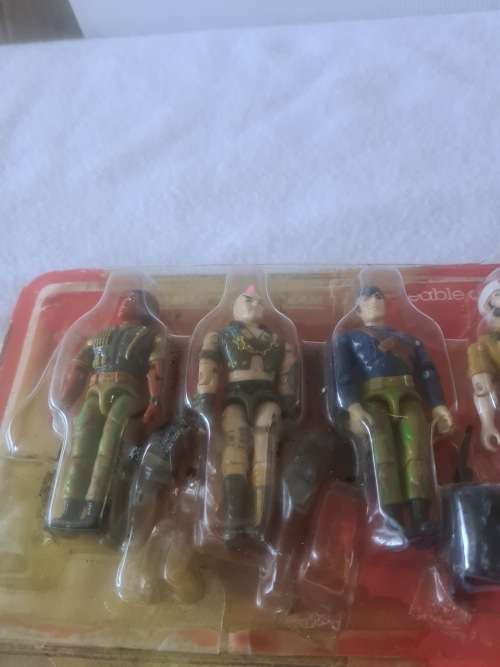 SET OF 6 VINTAGE POSEABLE ACTION FIGURES WITH WEAPONS