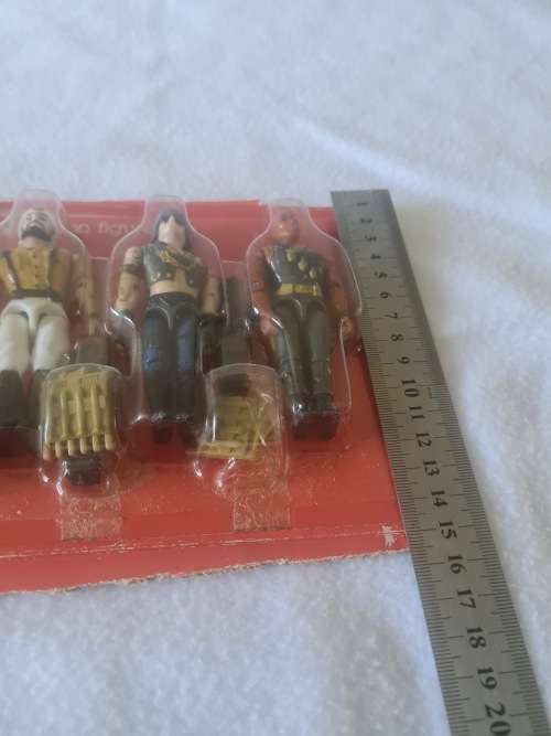 SET OF 6 VINTAGE POSEABLE ACTION FIGURES WITH WEAPONS