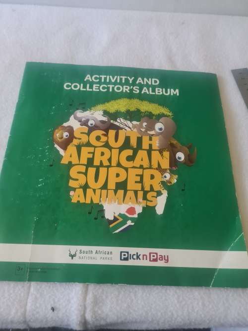 COLLECTORS ALBUM(SA SUPER ANIMALS)WITH COLLECTABLE CARDS-COMPLETED NO.1 TO 108