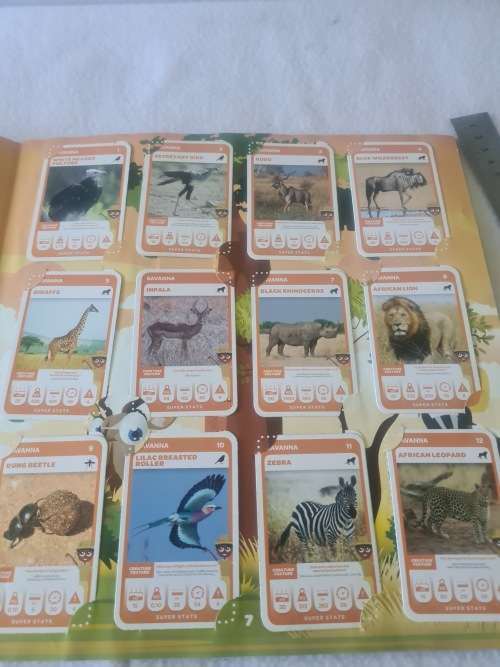 COLLECTORS ALBUM(SA SUPER ANIMALS)WITH COLLECTABLE CARDS-COMPLETED NO.1 TO 108