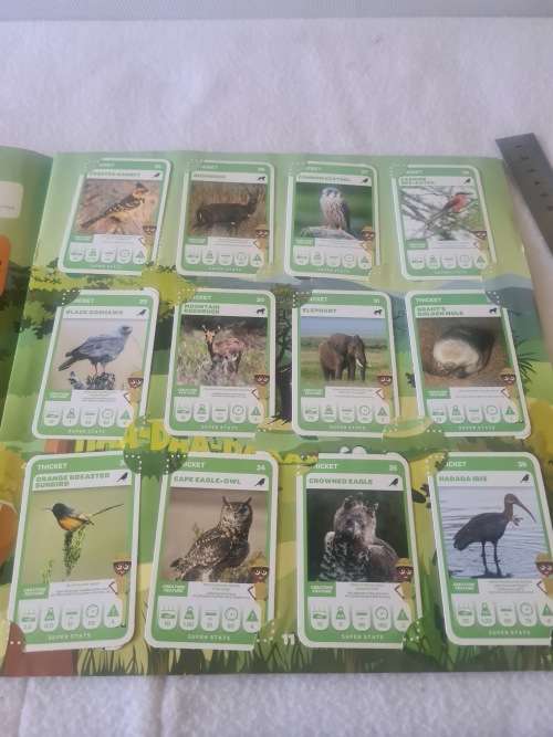 COLLECTORS ALBUM(SA SUPER ANIMALS)WITH COLLECTABLE CARDS-COMPLETED NO.1 TO 108