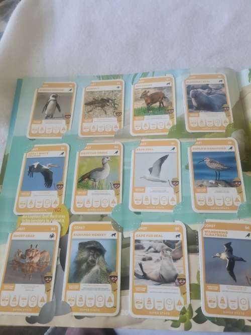 COLLECTORS ALBUM(SA SUPER ANIMALS)WITH COLLECTABLE CARDS-COMPLETED NO.1 TO 108