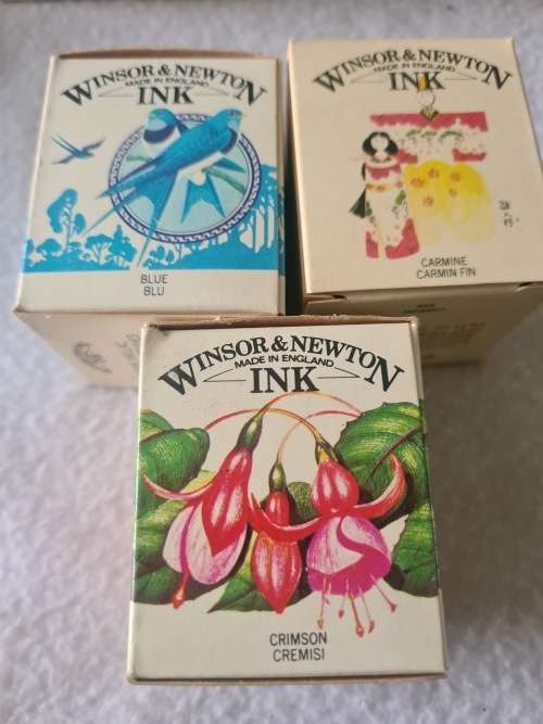 16 SHADES VINTAGE WINDSOR NEWTON CRAFT UNKS(35ml each)MADE IN ENGLAND