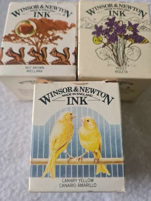 16 SHADES VINTAGE WINDSOR NEWTON CRAFT UNKS(35ml each)MADE IN ENGLAND