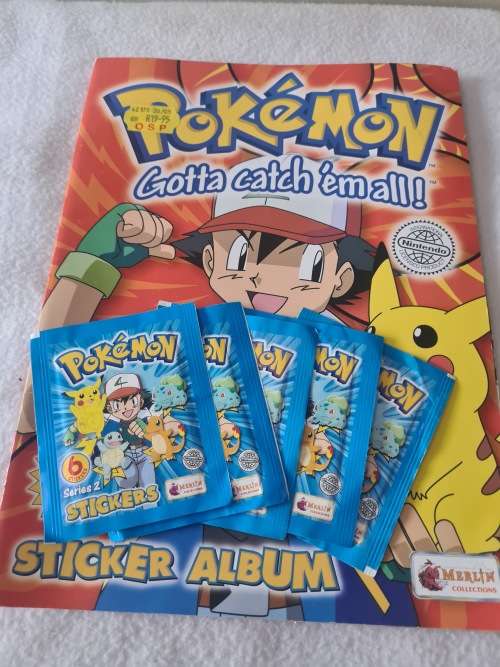 POKEMON STICKER ALBUM INCLUDING 30 POKEMON STICKERS