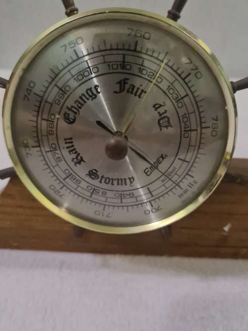VINTAGE BRASS WEATHER GAUGE(MADE IN JAPAN)