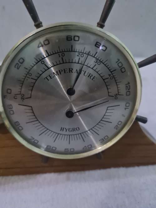 VINTAGE BRASS WEATHER GAUGE(MADE IN JAPAN)