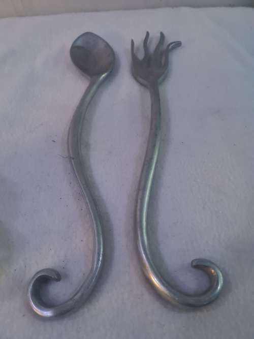 PEWTER CAROL BOYES STYLE SALAD SERVER