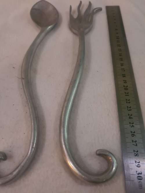 PEWTER CAROL BOYES STYLE SALAD SERVER