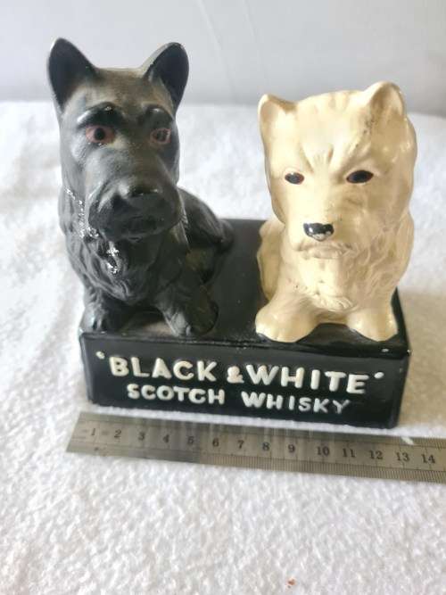 VINTAGE BLACK AND WHITE SCOTCH WHISKEY  SIGN