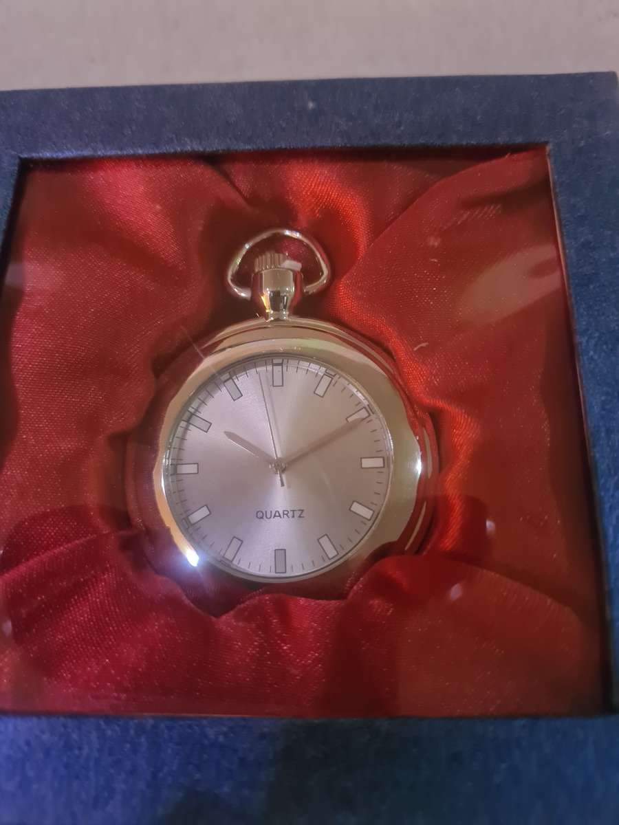 SET OF 3 METAL QUARTZ POCKETWATCH