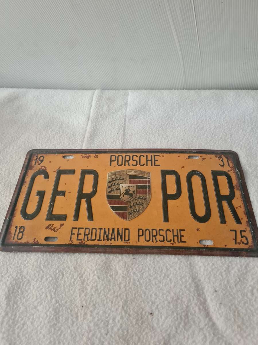 METAL PORCHE SIGN(30 X 15CM)