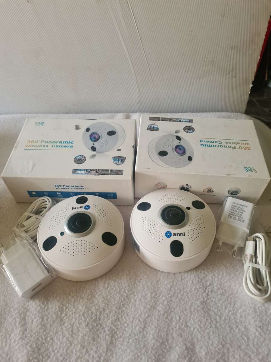 SET OF TWO VR 360 DEGREES PANAROMIC WIRELESS CAMERAS