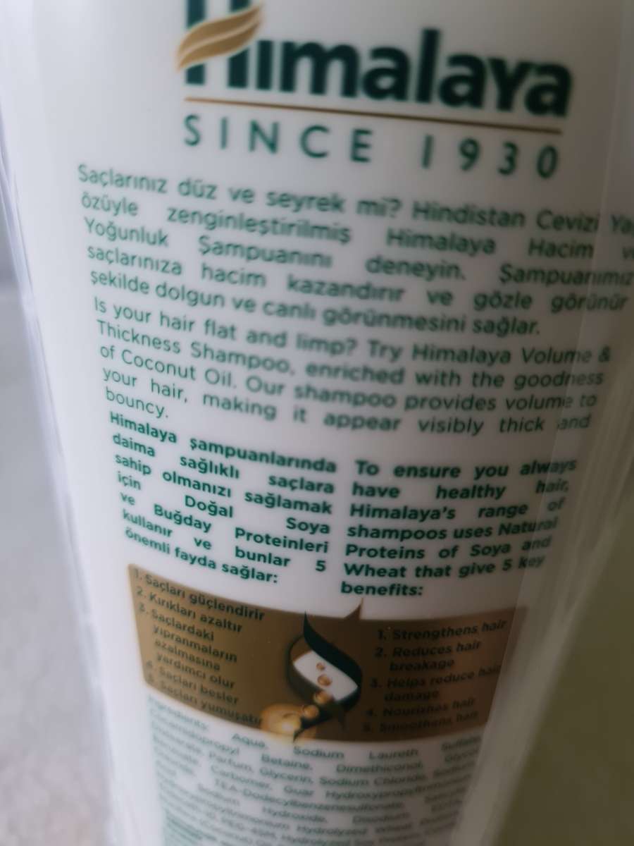 PACK OF SIX (400ML)HIMALAYA VOLUME AND THICKNESS SHAMPOO WITH COCONUT OIL