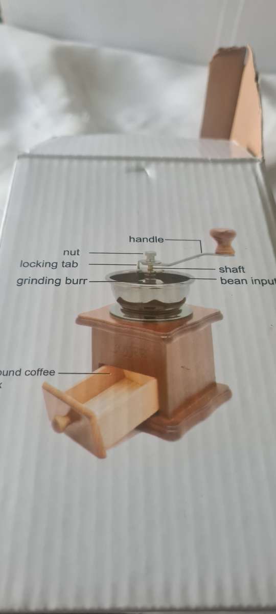 WOODEN COFFEE GRINDER WITH DRAWER