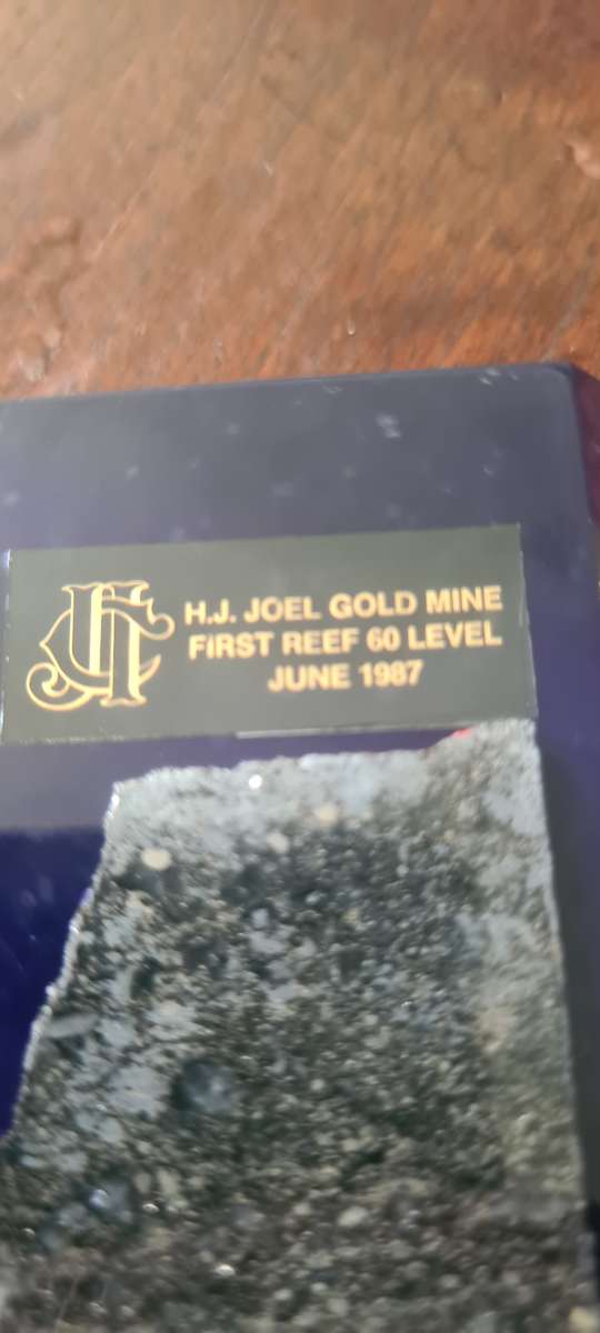 H.J JOEL GOLD MINE FIRST REEF 60 LEVEL (JUNE 1987) FROM THE EARTH