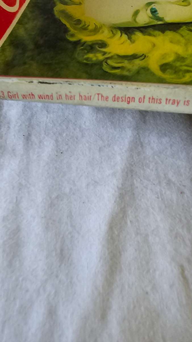 1943 GIRL WITH WIND IN HER HAIR COCA-COLA TRAY(ORIGINAL)