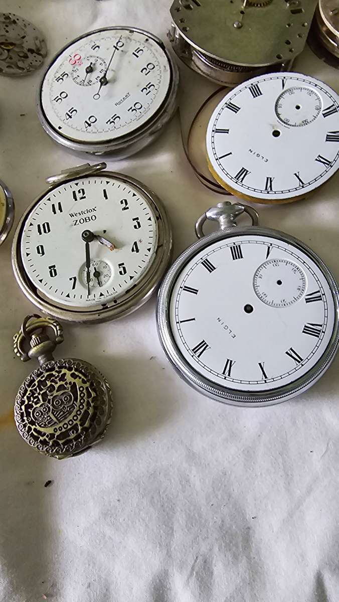 JOBLOT MECHANICAL POCKETWATCH AND WATCH FOR SPARES