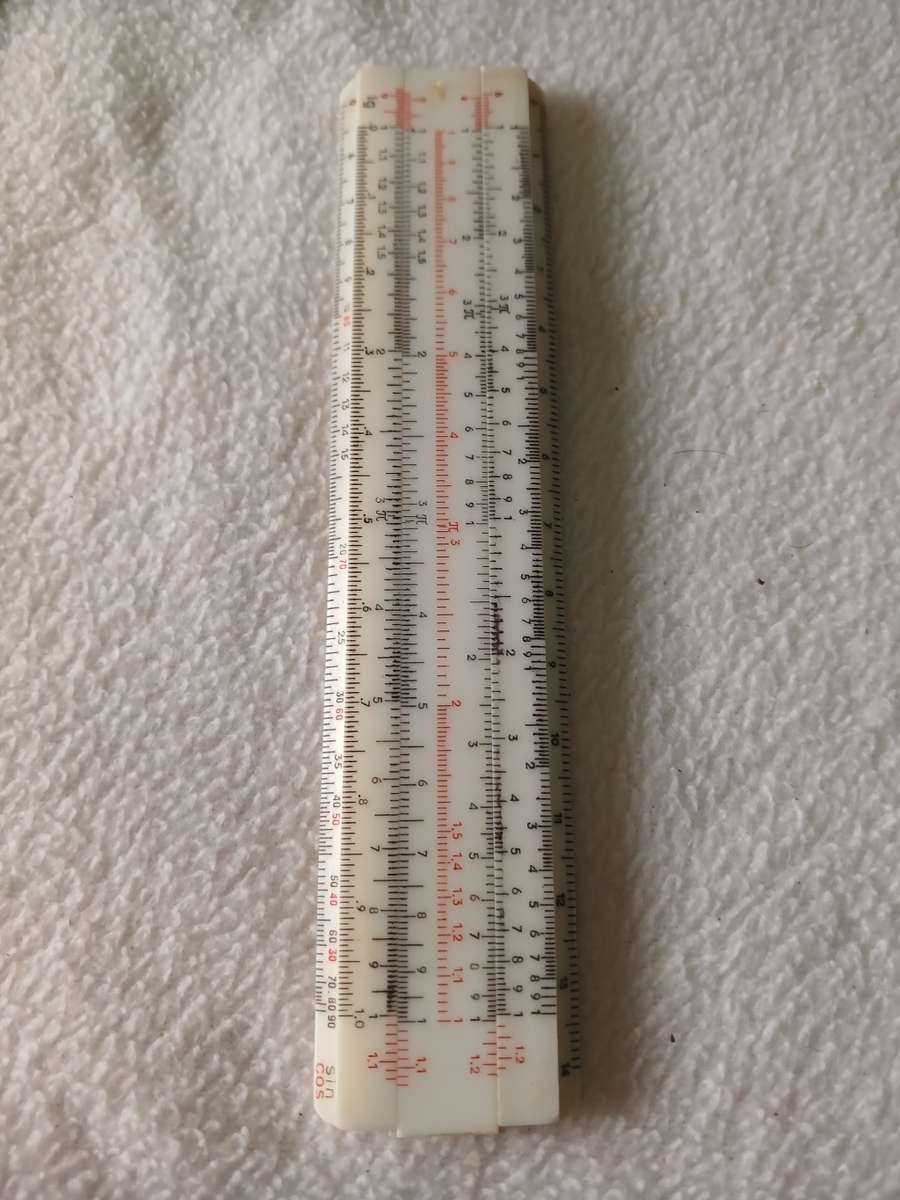 VINTAGE ERICSSON LM SLIDE RULER WITH ORIGINAL LEATHER CASE