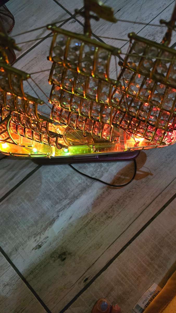 COMMEMORATION OF THE FIRST INDIANS BROUGHT TO TRINIDAD(FATEL RAZACK SHIP MODEL) LIGHT UP-SEE DESCRIP