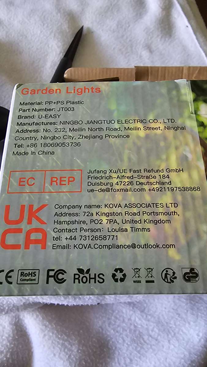 SET OF 6 GARDEN SOLAR LIGHTS