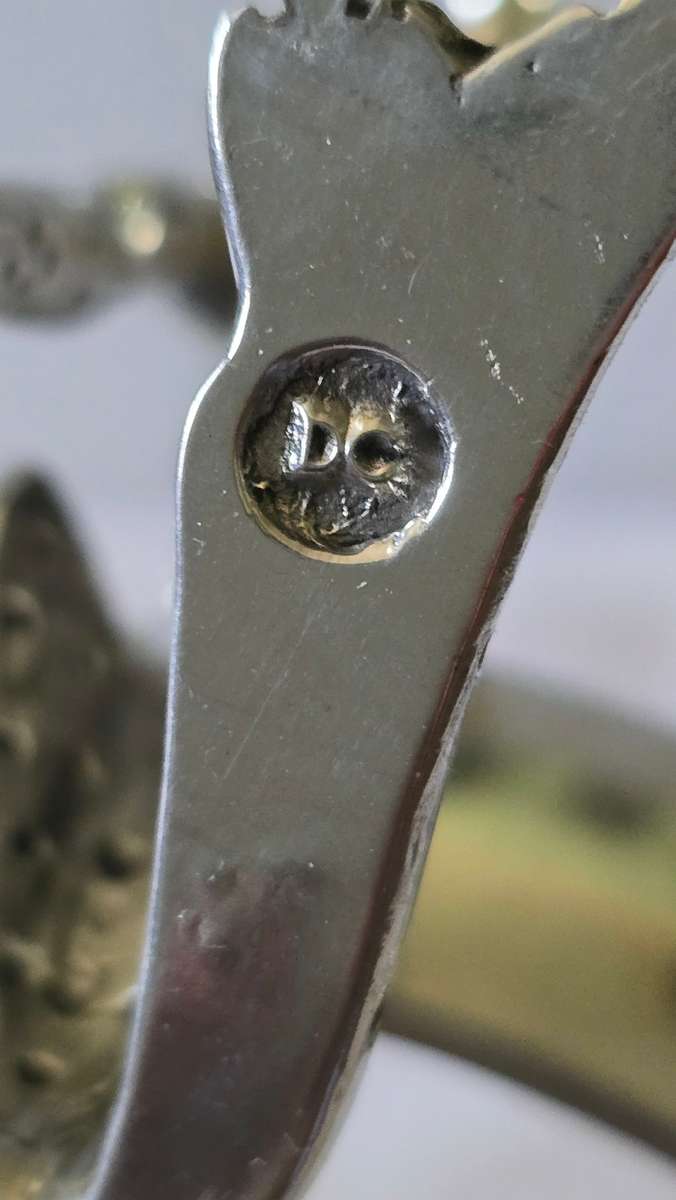 DIANA CARMICHAEL SOPHISTICATED PEWTER 3 CHEETAHS COUGAR STAND BOWL-SEE MARKINGS