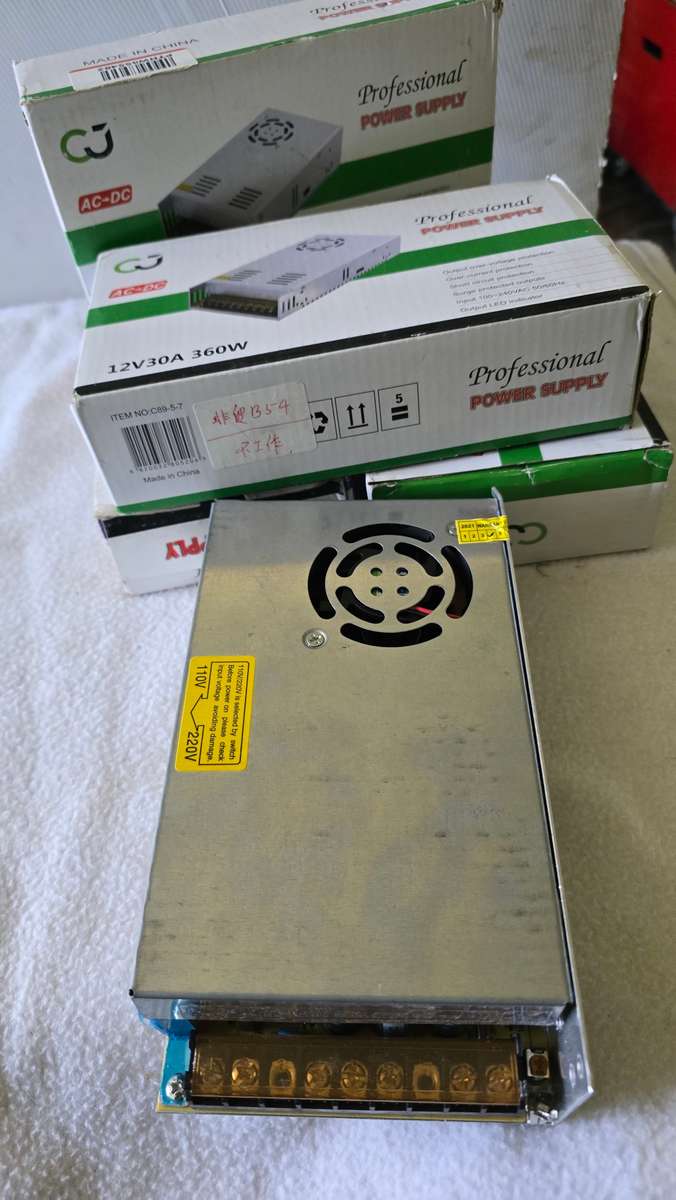 JOBLOT 5 PIECE CCTV POWER SUPPLIES(30 AMPS)