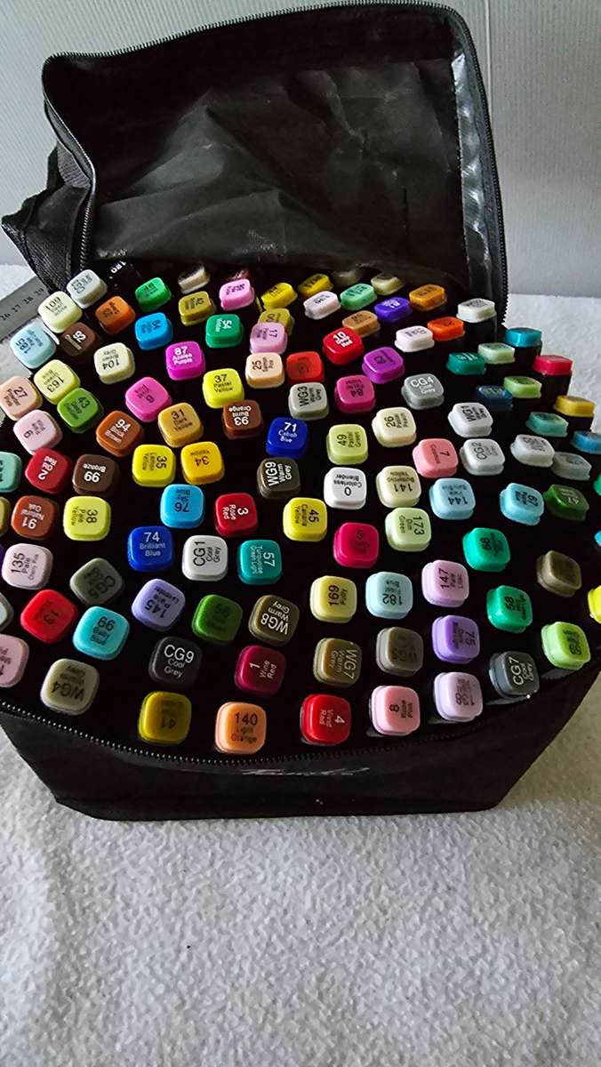 129 PIECES  TWIN HEAD MARKER PENS(THICK AND THIN)