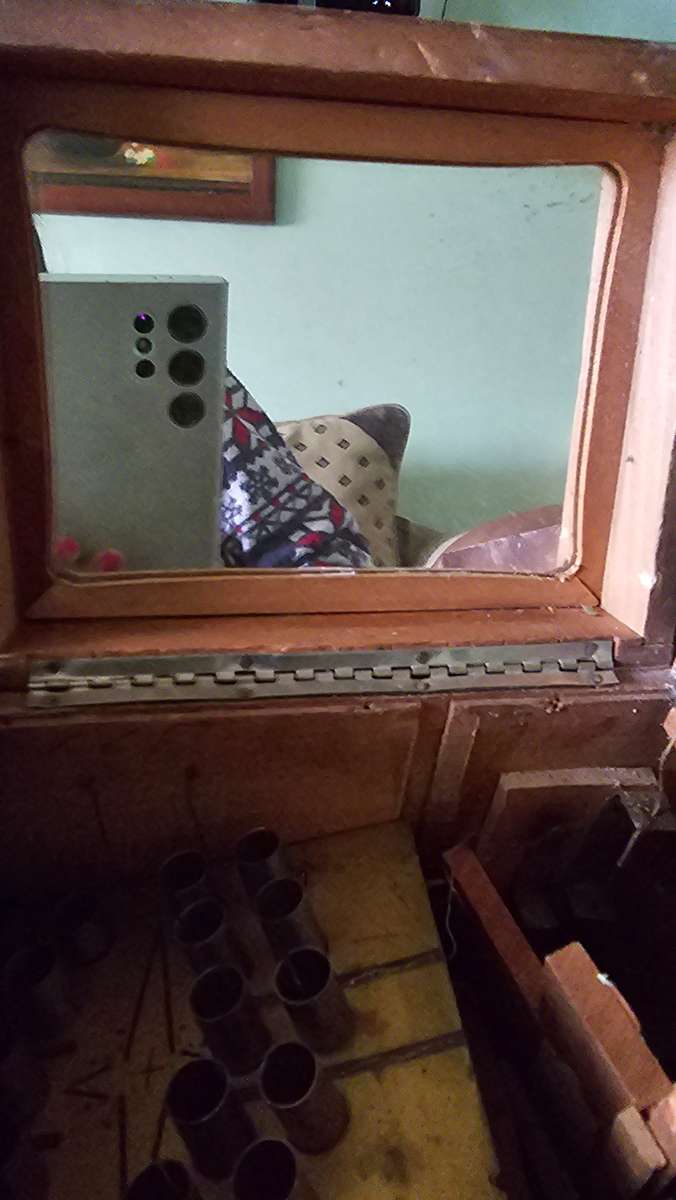 VERY OLD WOODEN MUSICAL BOX(WIND UP)SEE DESCRIPTION