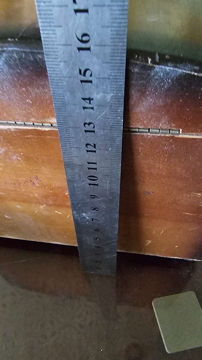 VERY OLD WOODEN MUSICAL BOX(WIND UP)SEE DESCRIPTION