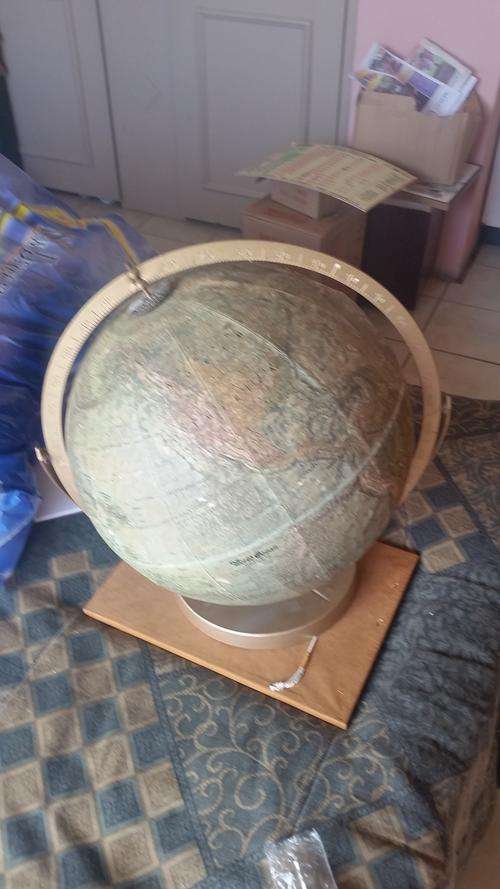 LARGE VINTAGE WORLD GLOBE-SEE DESCRIPTION