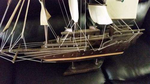 VINTAGE WOODEN SAIL SHIP-SEE DESCRIPTION