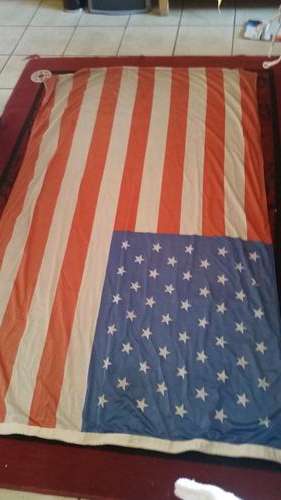 COLLECTORS AMERICAN HOIST FLAG WITH LABEL-SEE DESCRIPTION