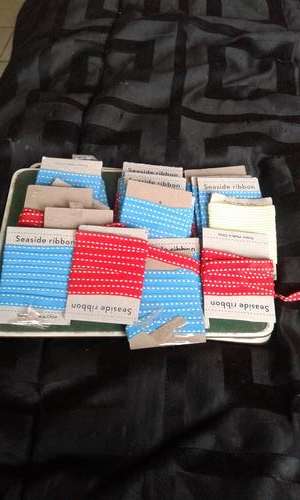 19 X 1M LENGTH SEASIDE SEWING RIBBONS (BINDINGS)_ ONE BID