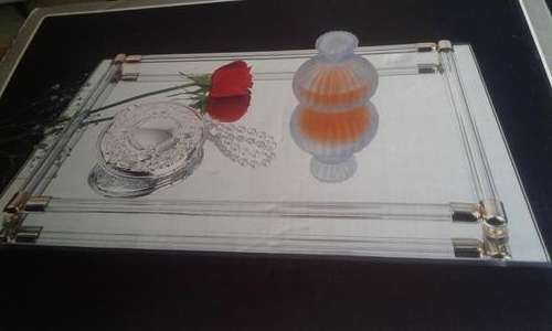 COSMETIC MIRRORED VANITY TRAY_SEE DESCRIPTION