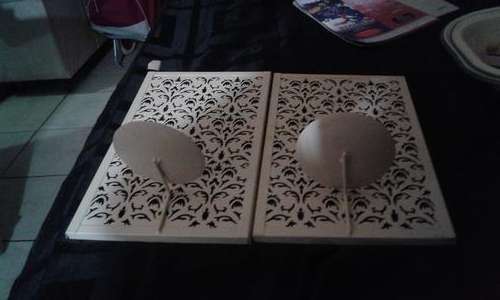 2 X BEAUTIFUL METAL WALL HANGING CANDLEHOLDER (ONE BID )SEE DESCRIPTION